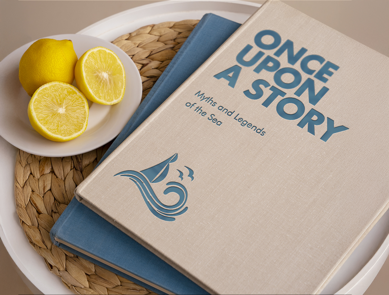 Brezza Marina Rooms branded story book with coastal theme