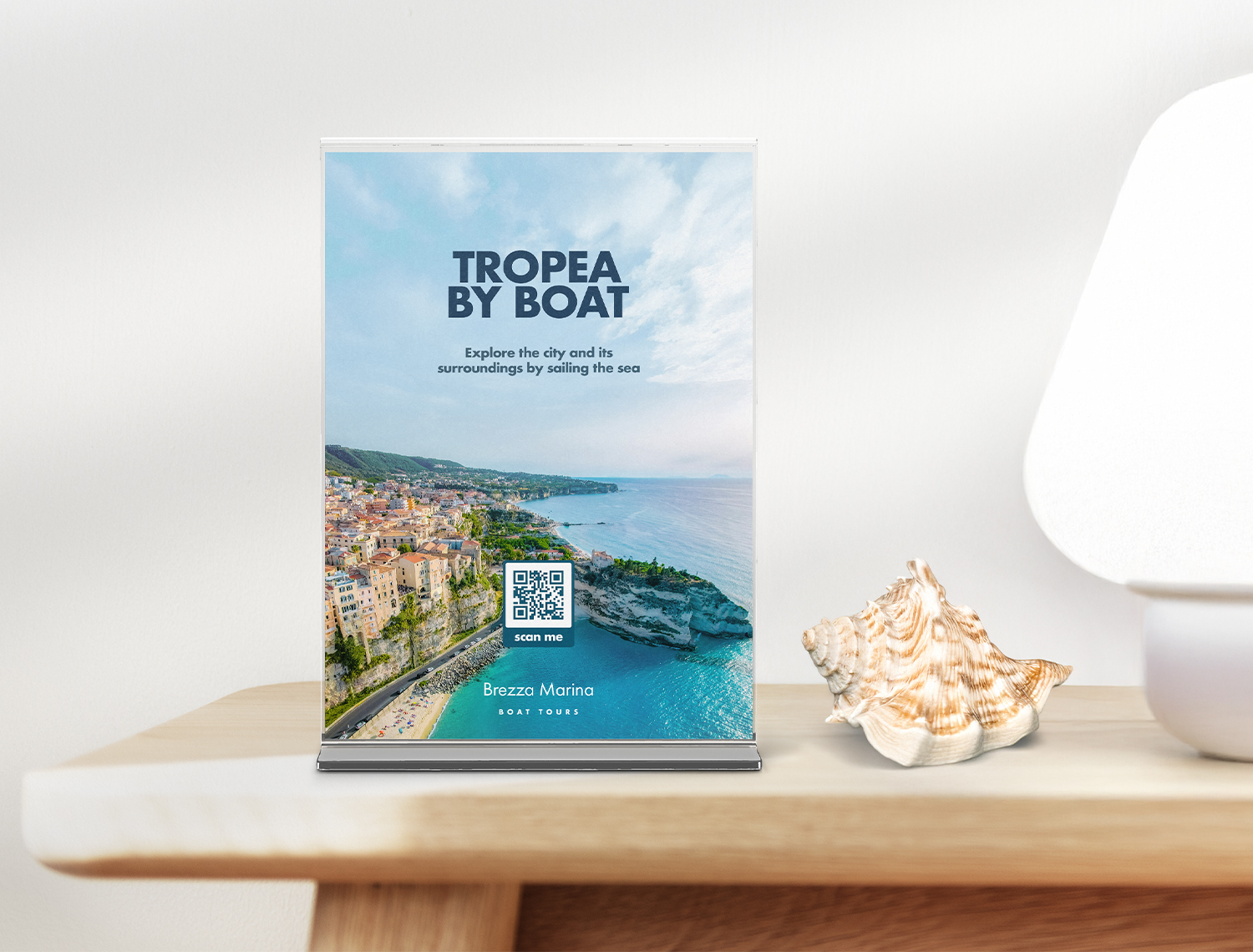 Brezza Marina Rooms promotional poster for Tropea boat tours