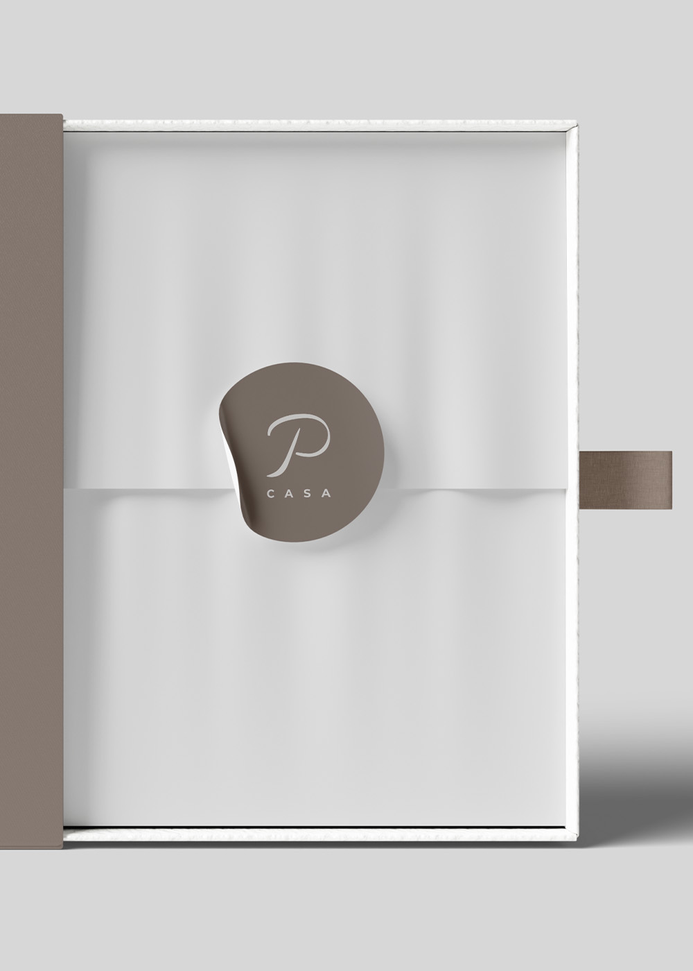 Primolino Casa packaging concept featuring the P monogram.