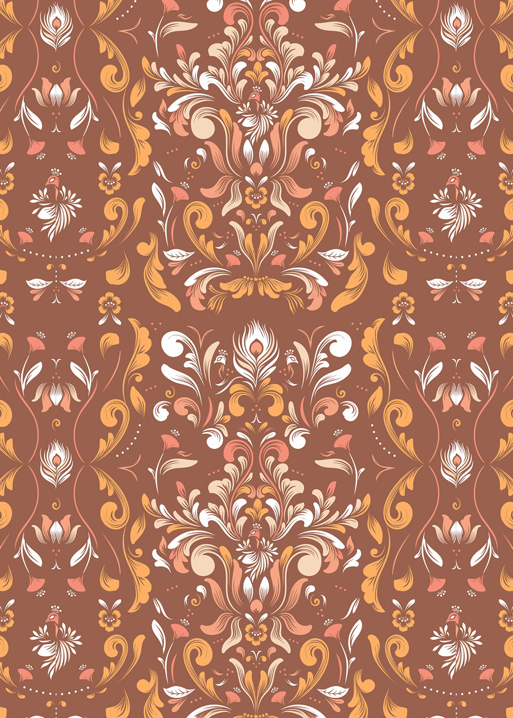Heraldic pattern detail for textile application.